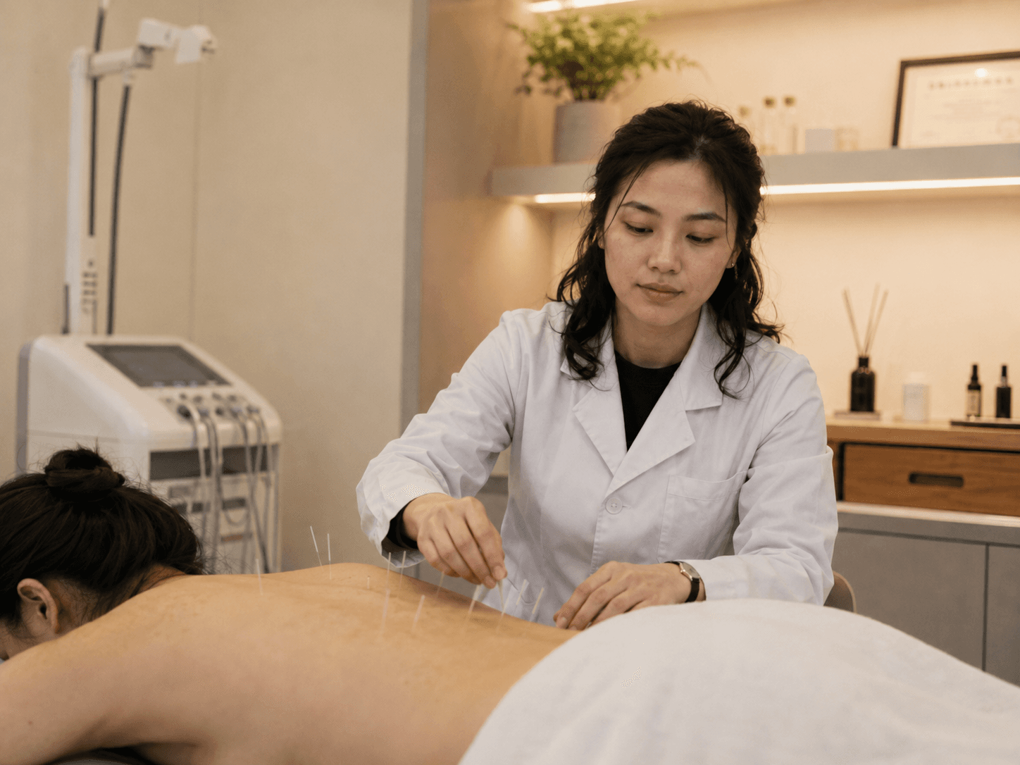 Female doctor in a treatment setting
